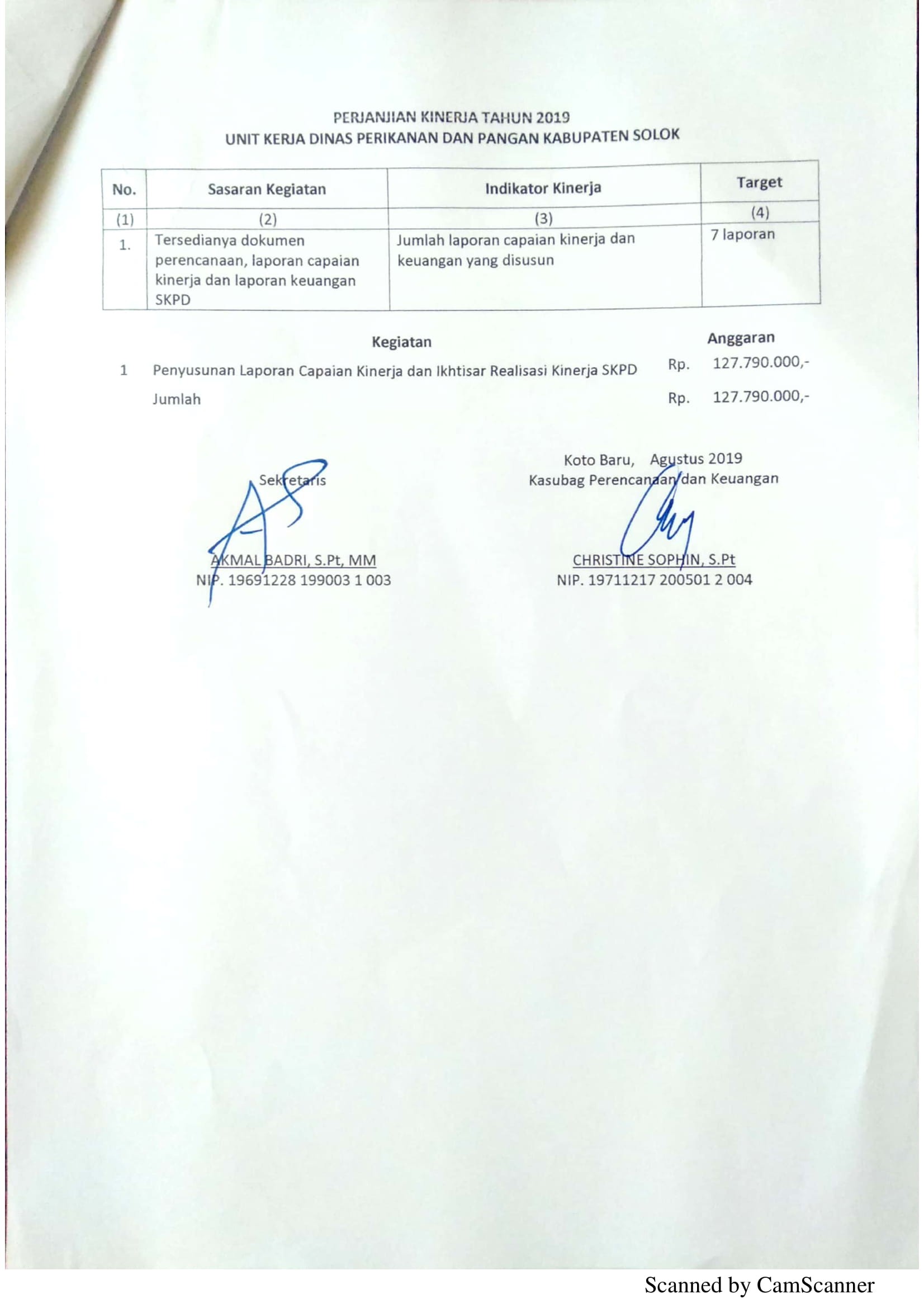 Perjanjian Kinerja DPP 13