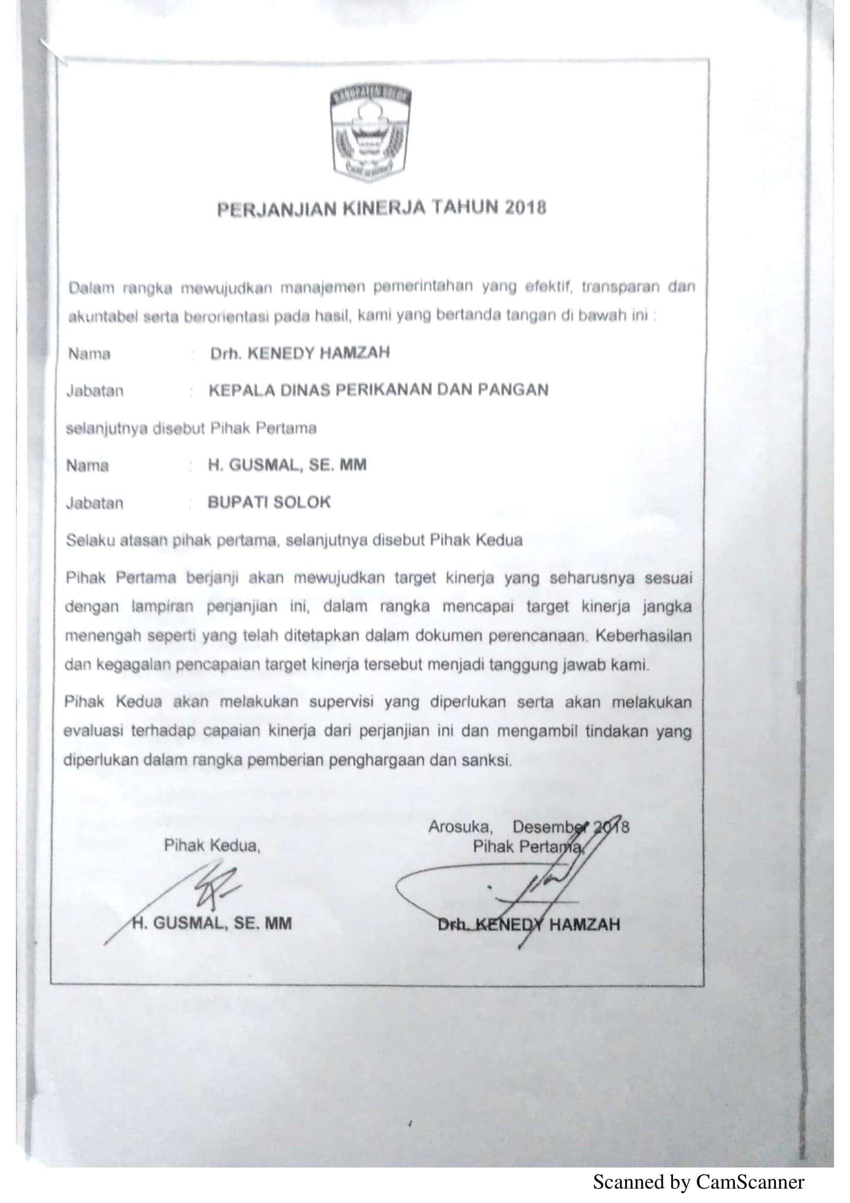 Perjanjian Kerja DPP 1