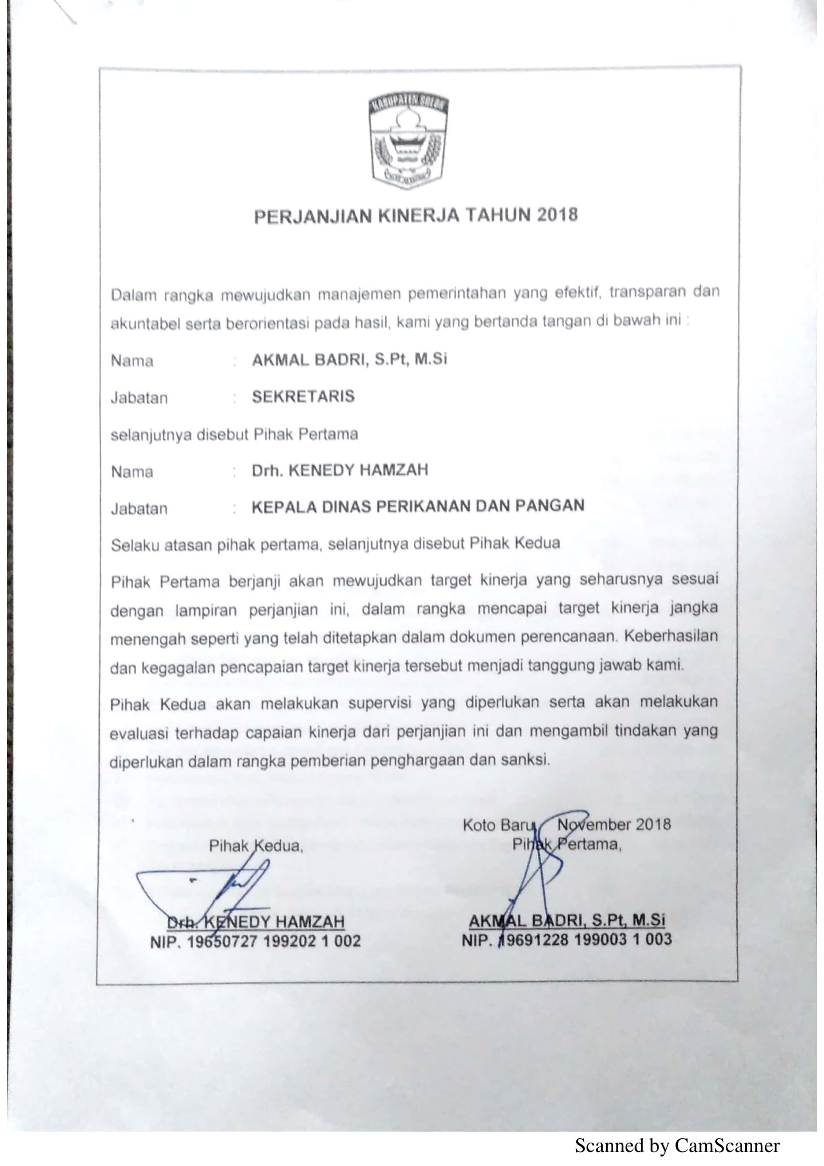 Perjanjian Kerja DPP 3