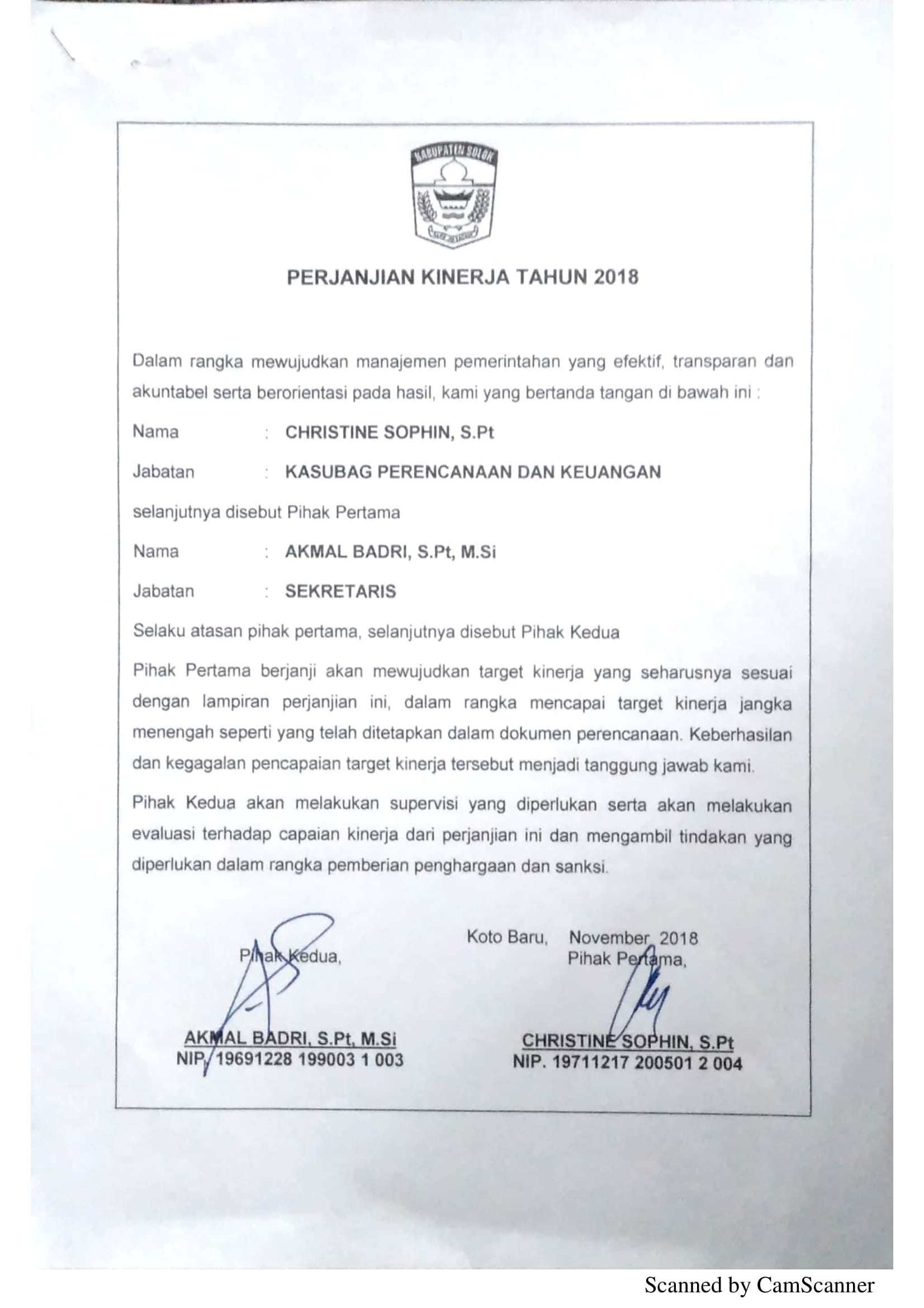 Perjanjian Kerja DPP 6