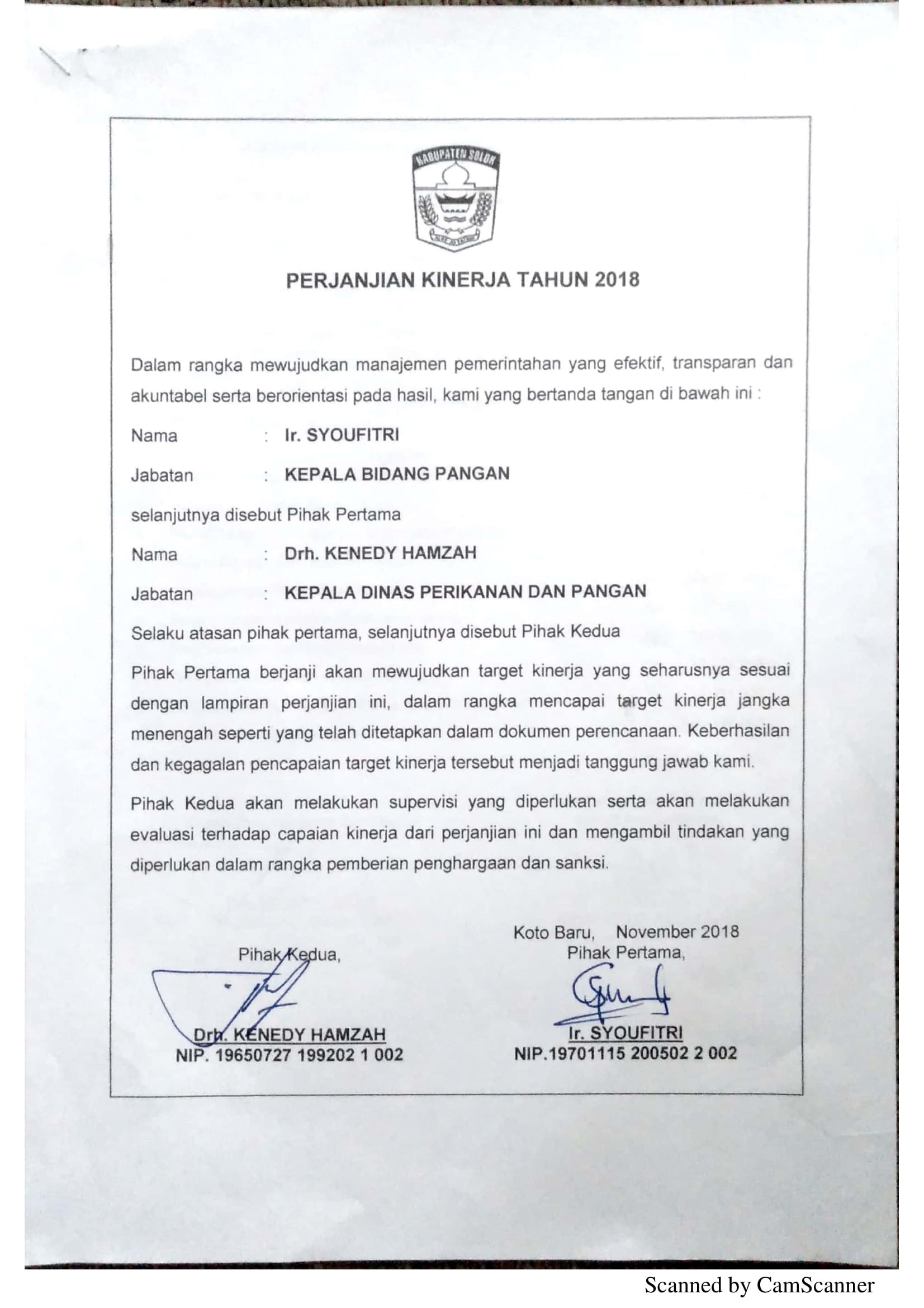 Perjanjian Kerja DPP 11