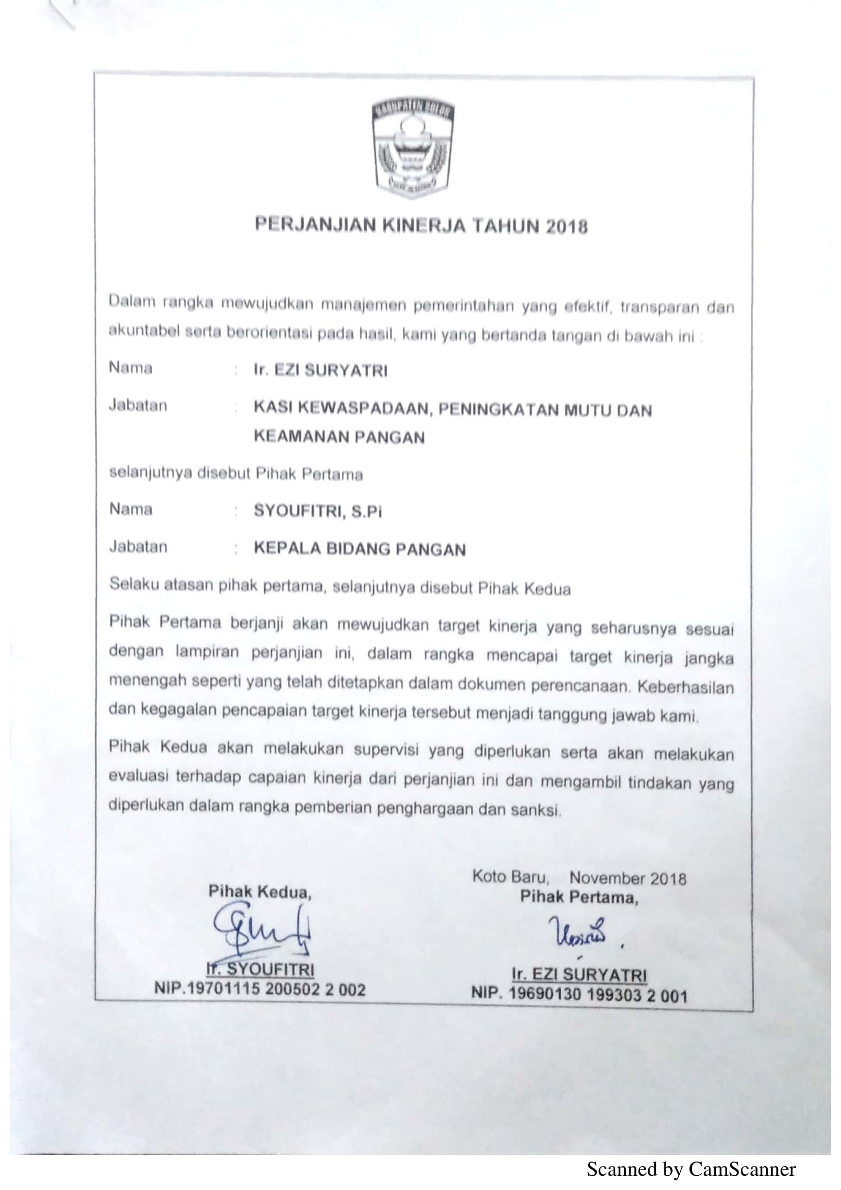 Perjanjian Kerja DPP 13
