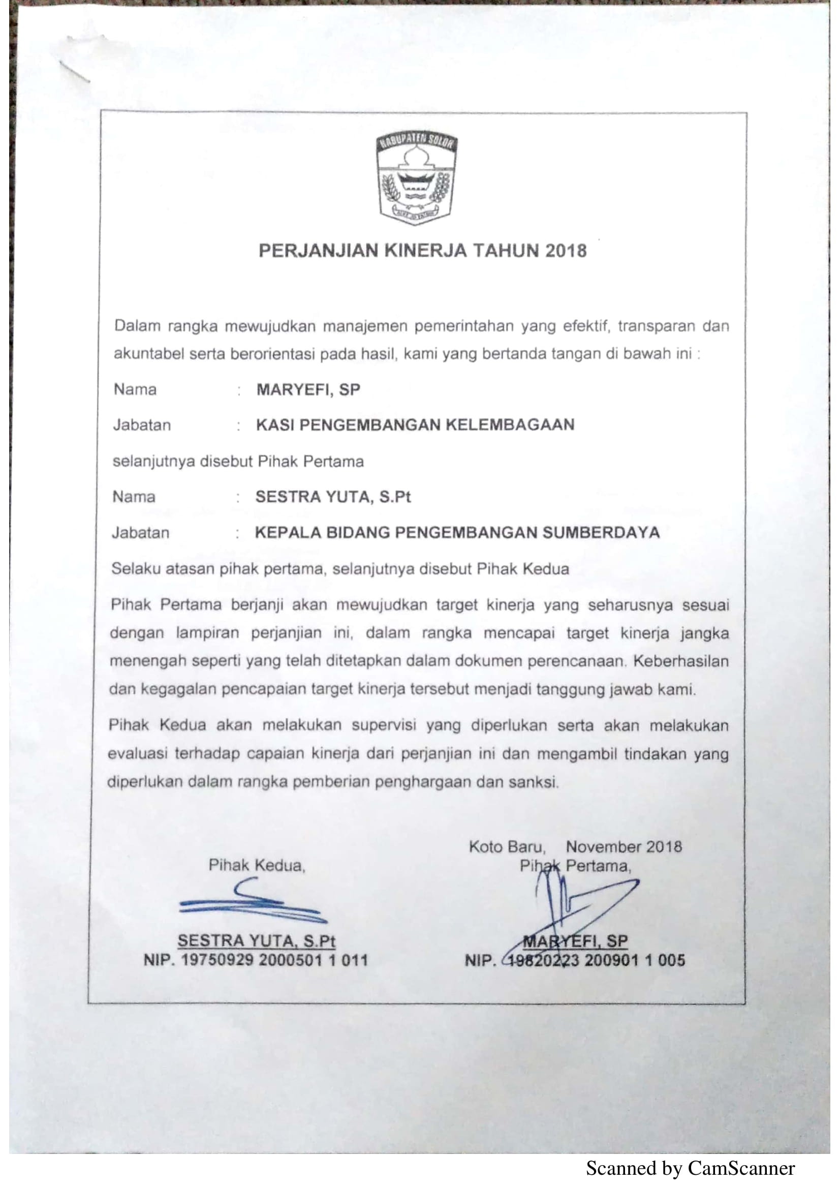 Perjanjian Kerja DPP 21