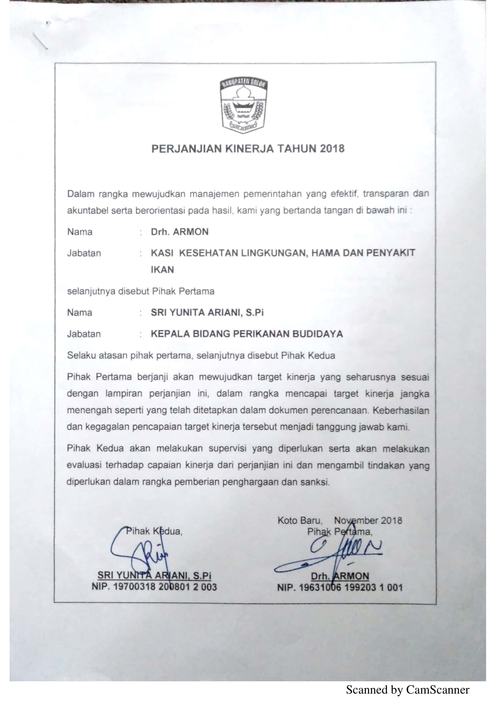 Perjanjian Kerja DPP 29