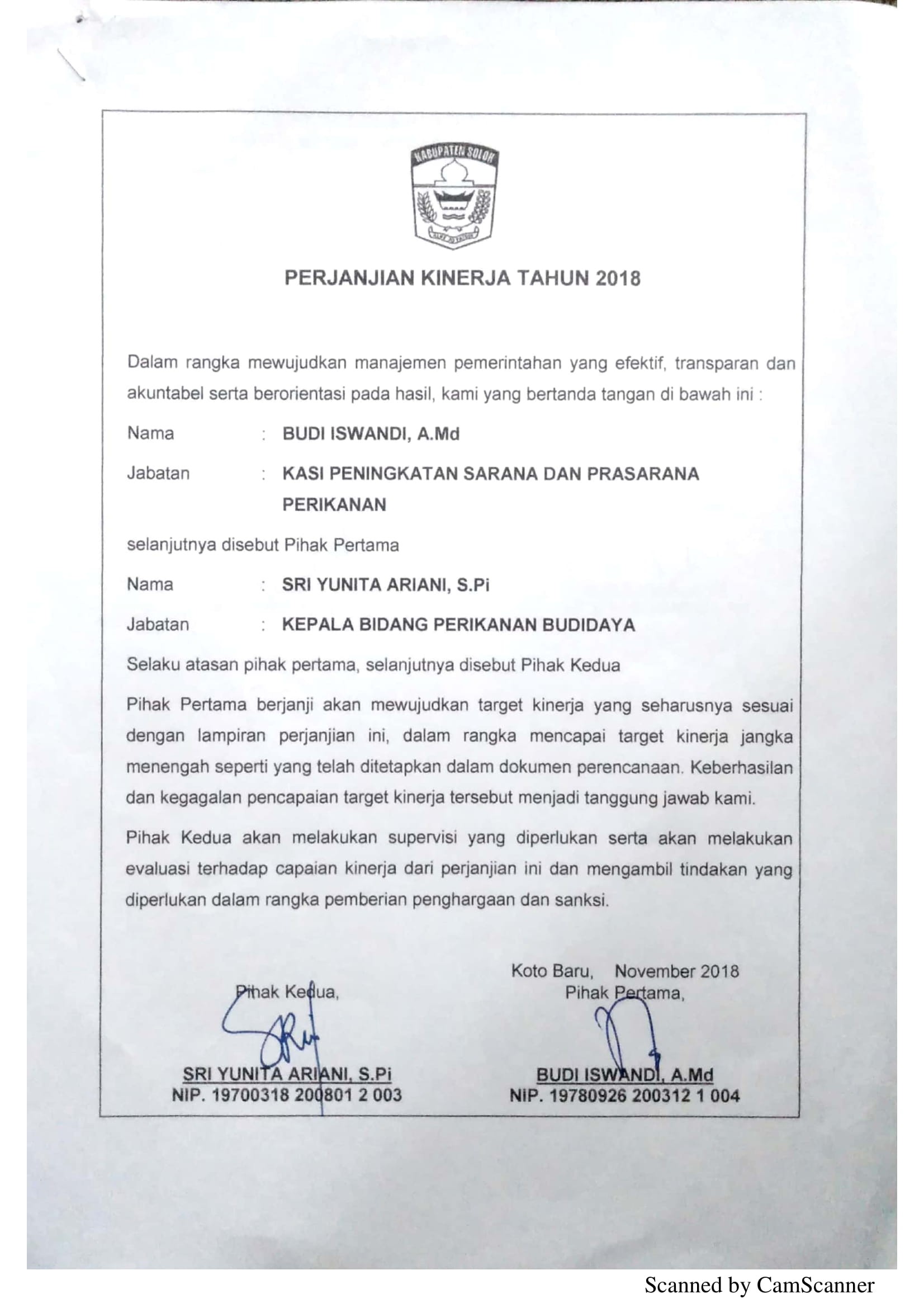 Perjanjian Kerja DPP 31