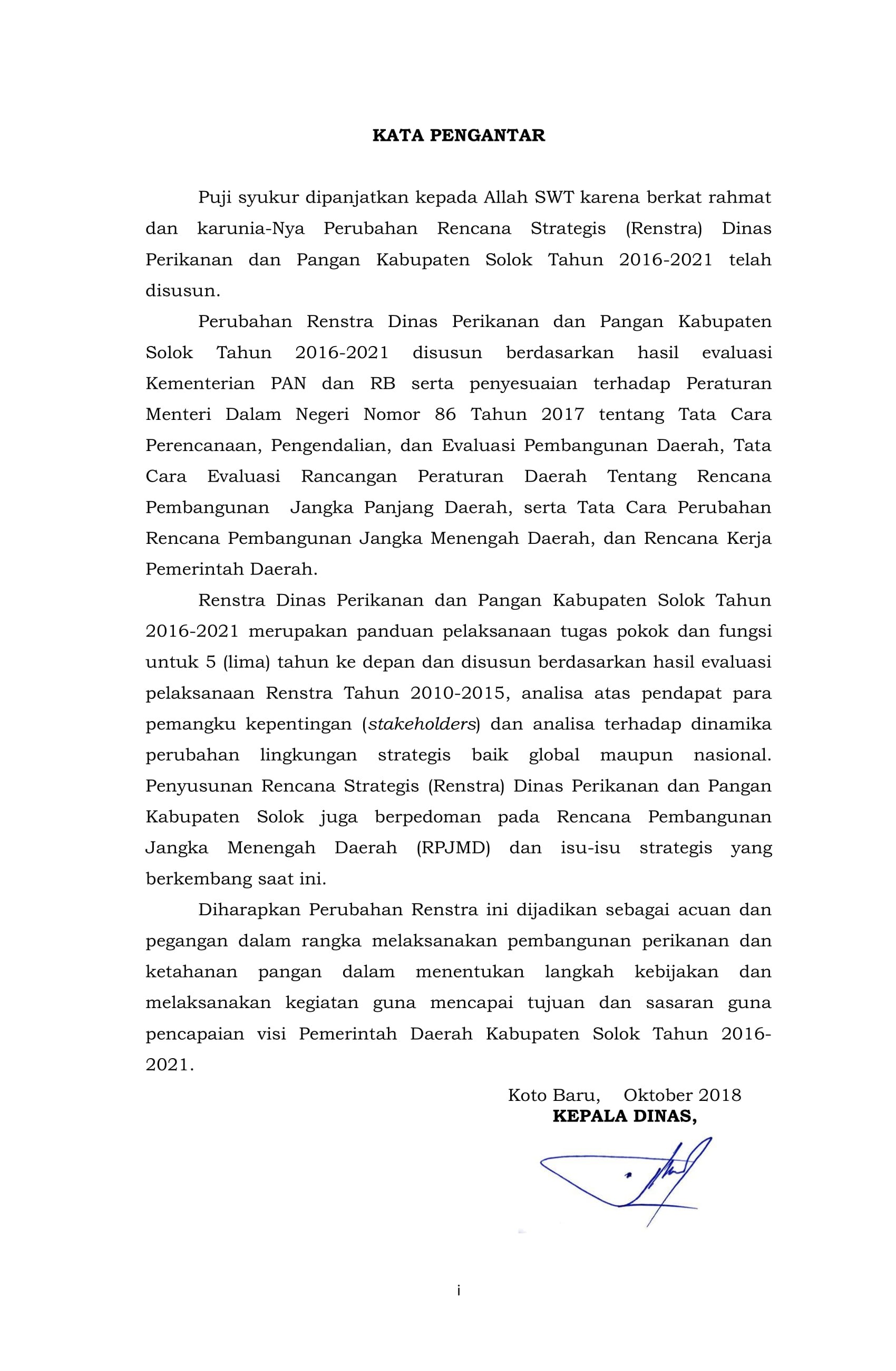 Renstra DPP 2016-2021 2