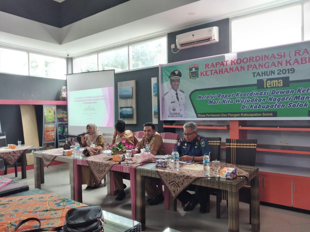Rakor Dewan Ketahanan Pangan Kabupaten Solok Tahun 2019 di Gedung Promosi
