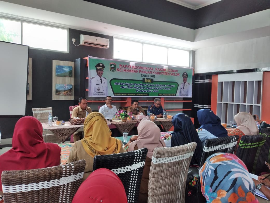Rakor Dewan Ketahanan Pangan Kabupaten Solok Tahun 2019 yang di Hadiri oleh Bupati Solok di Gedung P
