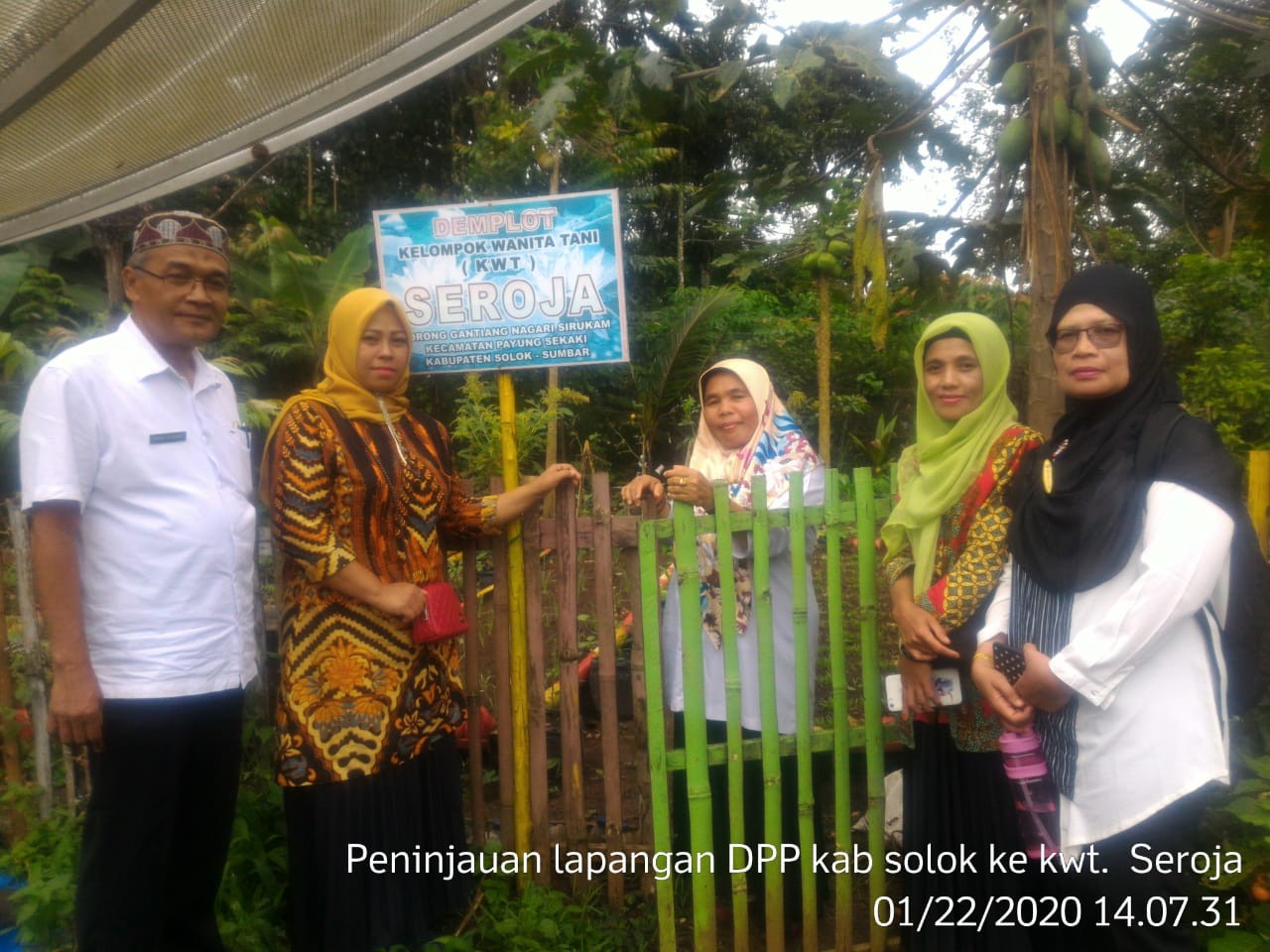 Peninjauan Lapangan  DPP Kab.Solok ke KWT Seroja