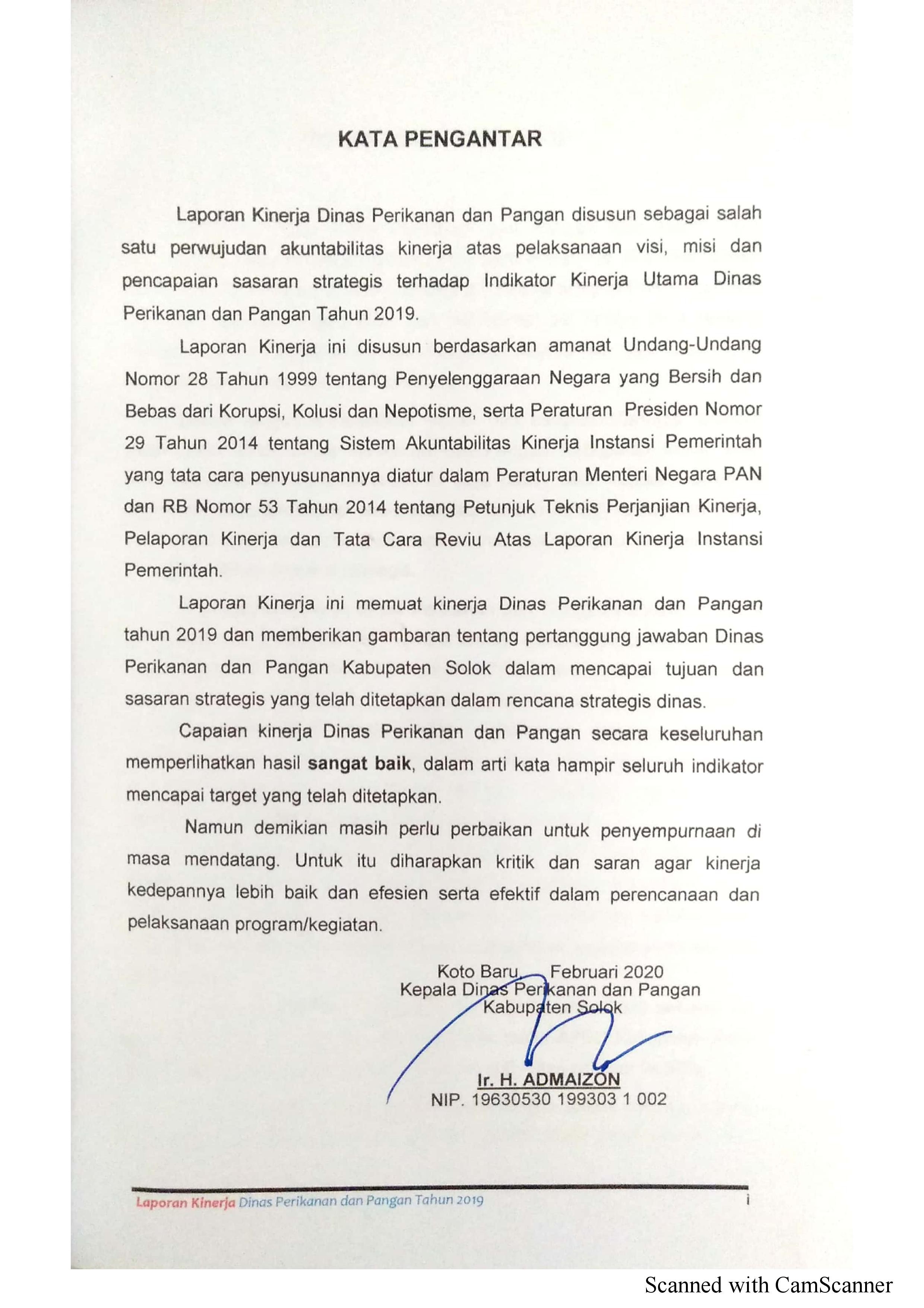 2. Laporan Kinerja Th 2019
