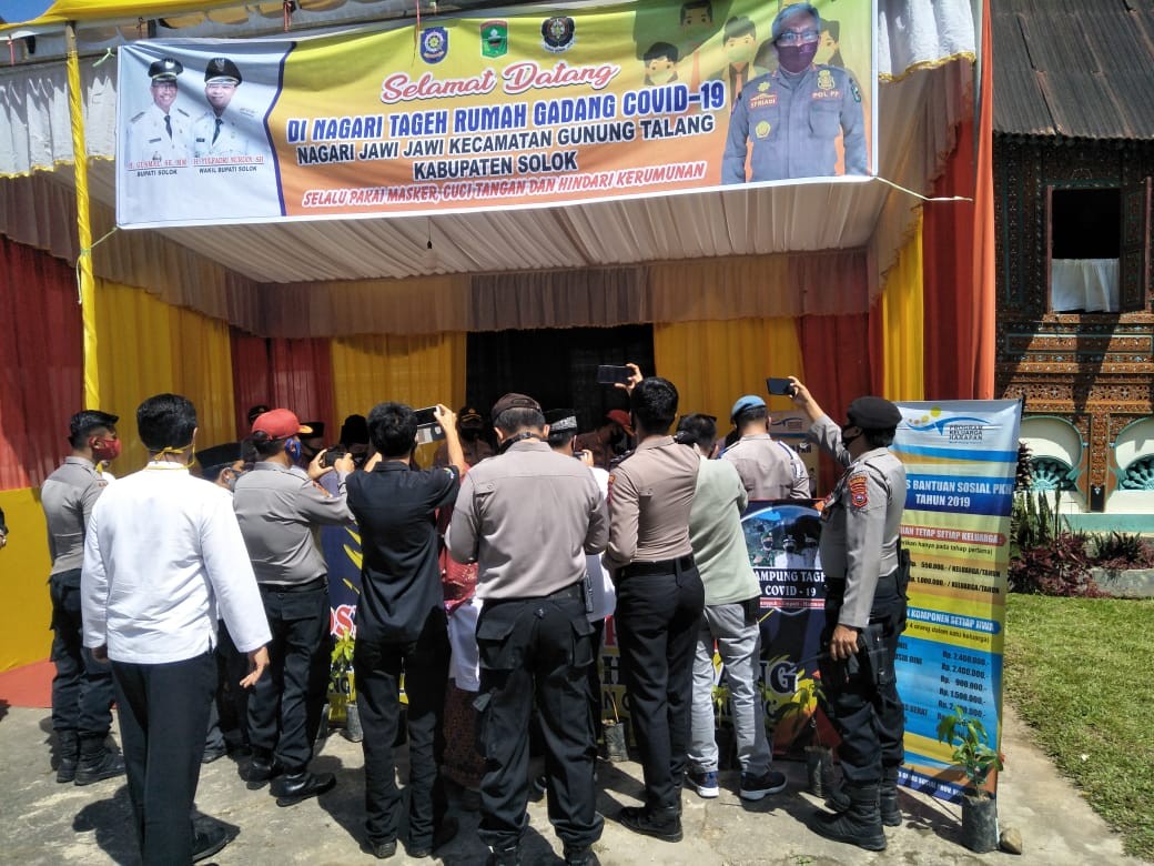 Kunjungan Tim Monitoring Polda Sumbar ke Posko Ketahanan Pangan Nagari Tageh Rumah Gadang di Nagari 