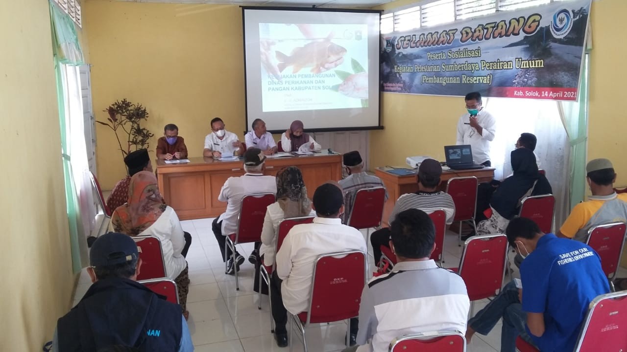 Sosialisasi kegiatan pelestarian sumber daya perairan umum (Pembangunan Reservaat) Singkarak 14 April 2021